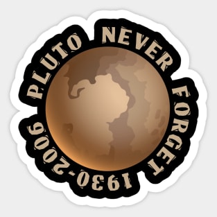 Never Forget Pluto Space Graphic Planet Tee Sticker